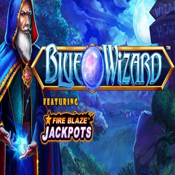 Blue Wizard Fire Blaze Jackpots casino game by Rarestone Gaming – featured logo at Vauhdikas Casino