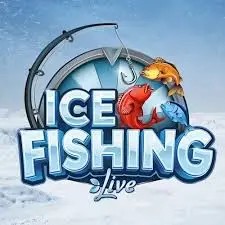 Ice Fishing Live game by Evolution – logo hosted on Vauhdikas Casino