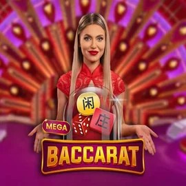 Mega Baccarat casino game by Pragmatic Play – featured logo at Vauhdikas Casino
